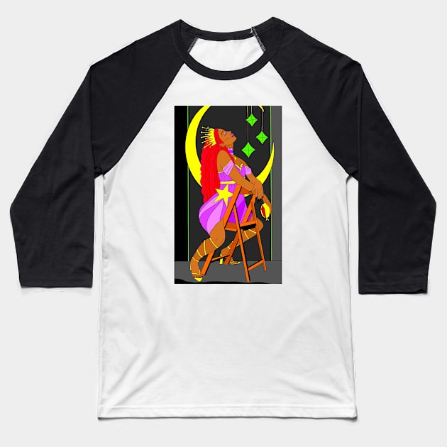 High Priestess Baseball T-Shirt by MyNameisAlex